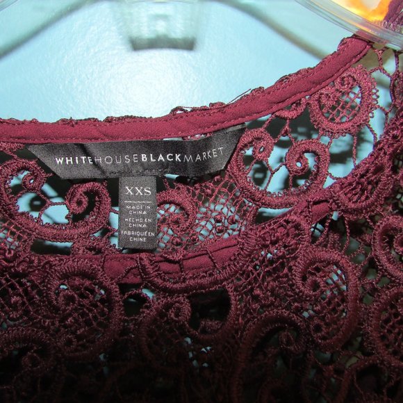 *2 for $25* WHBM Sleeveless Lace Tee - Picture 5 of 8